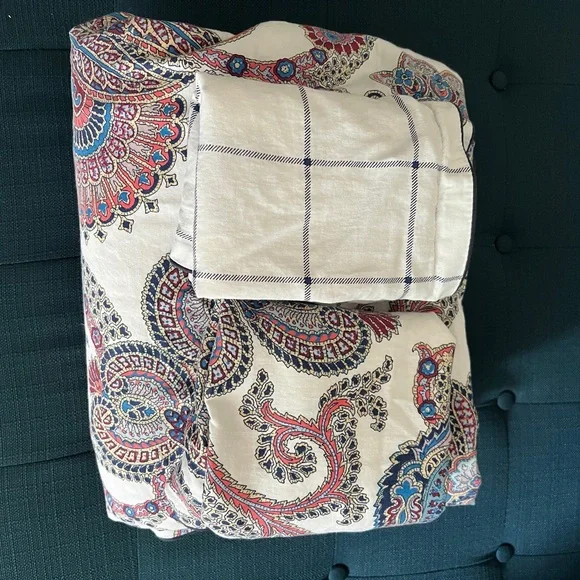 Ralph Lauren Reversible Carter Paisley Full/Queen Duvet Cover Set